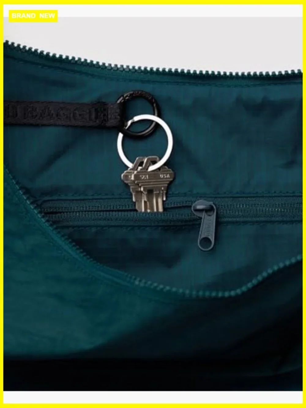 Nylon Crescent Shoulder Bag - Adjustable Strap, Recycled Heavyweight Nylon,